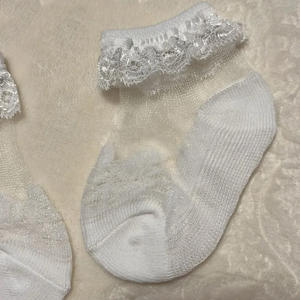 BABY / TODDLER SOLID LACE BREATHABLE SOCKS